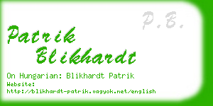 patrik blikhardt business card
